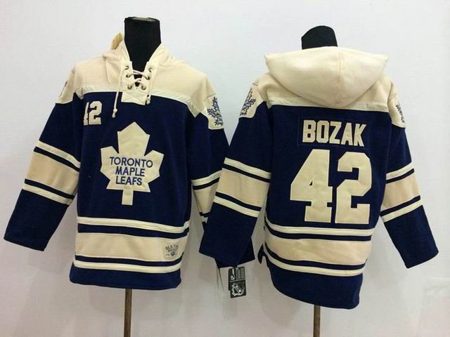 Toronto Maple Leafs #42 Tyler Bozak Blue NHL Hooded Sweatshirt Toronto Maple Leafs #42 Tyler Bozak Blue NHL Hooded Sweatshirt