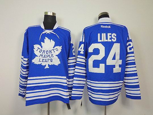 Toronto Maple Leafs 24 LILES new NHL blue Jerseys