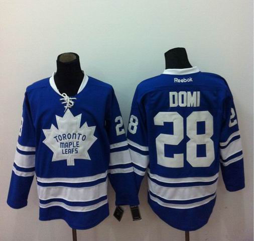 Toronto Maple Leafs 28 Tie Domi blue hockey Jerseys