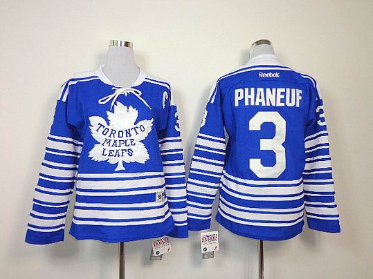 Toronto Maple Leafs 3 Dion Phaneuf Blue NHL Women Jerseys