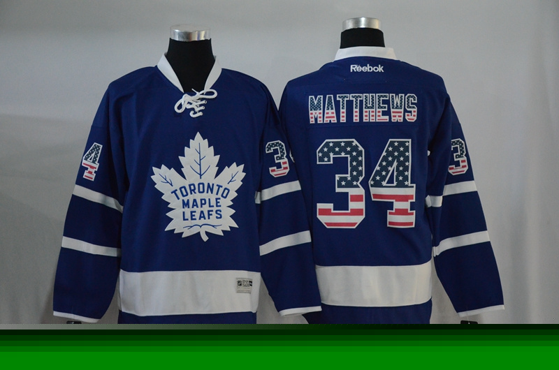 Toronto Maple Leafs 34 Auston Matthews Fashion blue Hockey jerseys