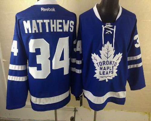 Toronto Maple Leafs 34 Auston Matthews blue Hockey jerseys