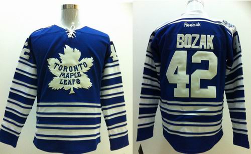 Toronto Maple Leafs 42 Tyler Bozak Blue men hockey Jersey
