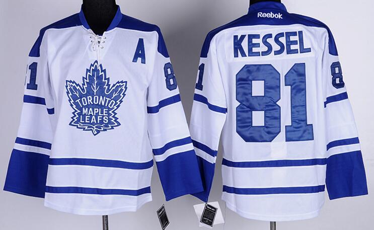 Toronto Maple Leafs 81 KESSEL white away hockey Jerseys