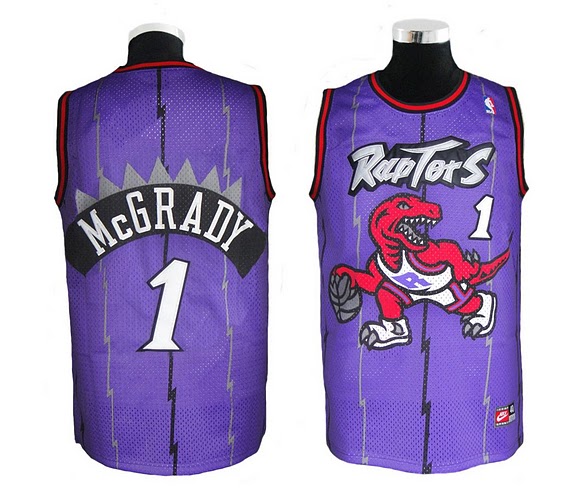 Mitchell And Ness Toronto Raptors #1 Tracy Mcgrady Purple Throwback Stitched jersey