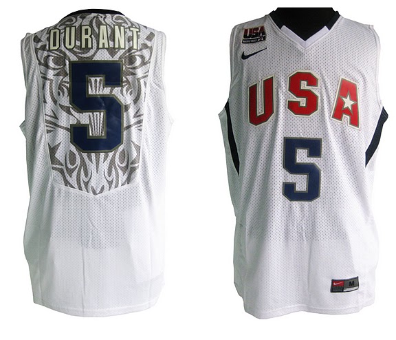 USA World Championship 5 Kevin Durant white NBA Jersey