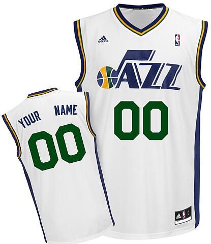 Utah Jazz white adidas Home Jersey custom any name number