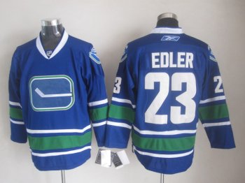 VANCOUVER CANUCKS 23 Blue 3rd men nhl ice hockey  jerseys