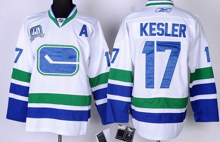 Vancouver Canucks 17 Ryan Kesler white men nhl ice hockey jersey