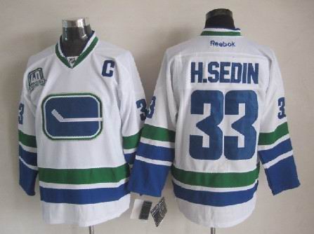 Vancouver Canucks 33 H.SEDIN white men nhl ice hockey jerseys