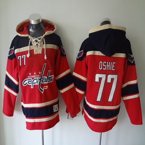 Washington Capitals #77 T.J Oshie red NHL hooded sweatshirt