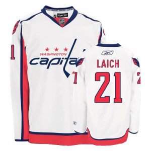 Washington Capitals 21 BROOKS LAICH White Washington Capitals Hockey men Jersey