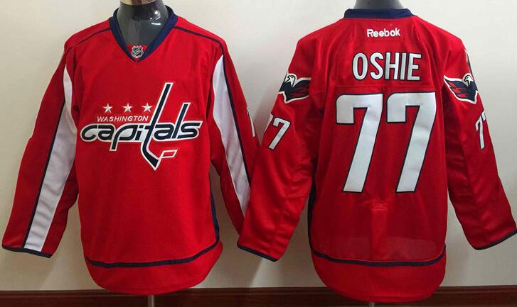 Washington Capitals 77 T.J Oshie red men hockey nhl Jersey