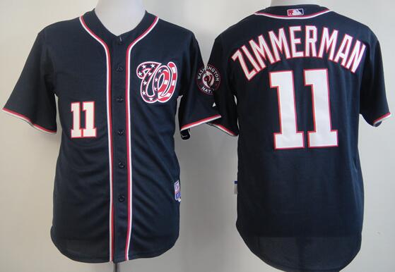 Washington Nationals 11 Ryan Zimmerman blue men mlb baseball jerseys