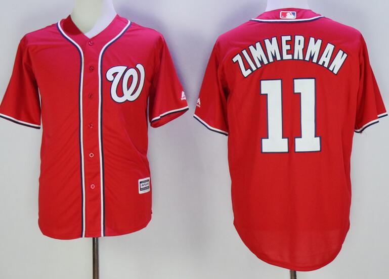 Washington Nationals 11 Ryan Zimmerman red men Majestic mlb baseball jerseys