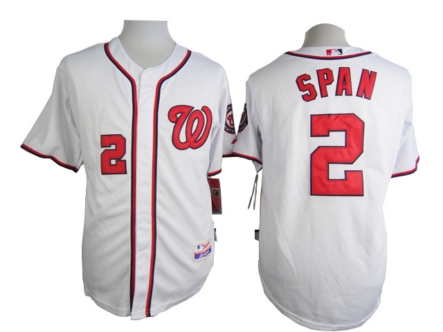 Washington Nationals 2 Denard Span white men mlb baseball jerseys