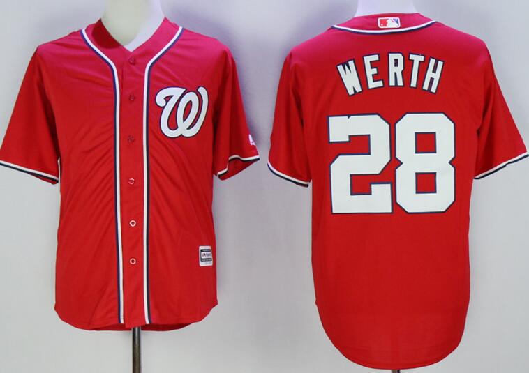 Washington Nationals 28 Werth red majestic men baseball MLB Jersey
