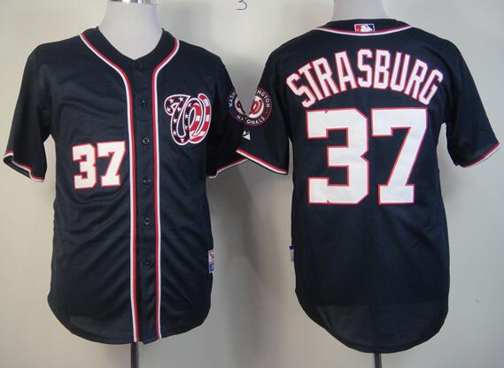 Washington Nationals 37 STRASBURG blue men mlb baseball Jerseys