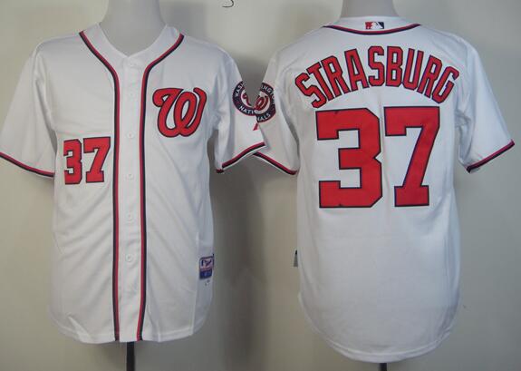 Washington Nationals 37 STRASBURG white men mlb baseball Jerseys