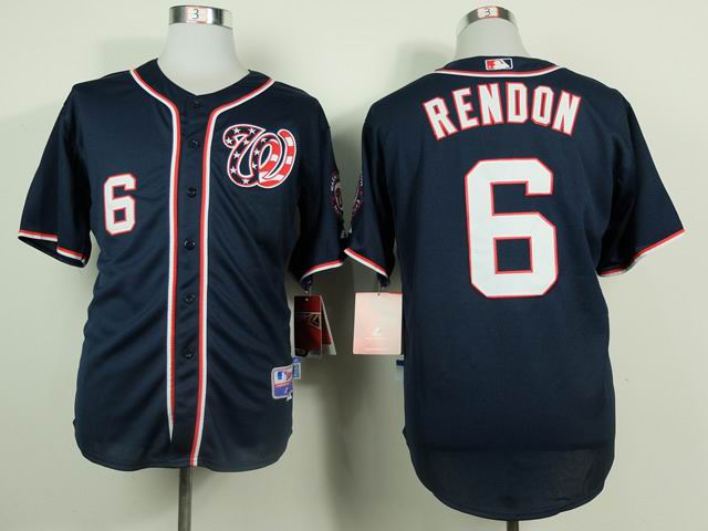 Washington Nationals 6 Anthony Rendon Dark Blue men baseball MLB Jersey