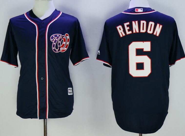 Washington Nationals 6 Anthony Rendon blue majestic baseball jerseys