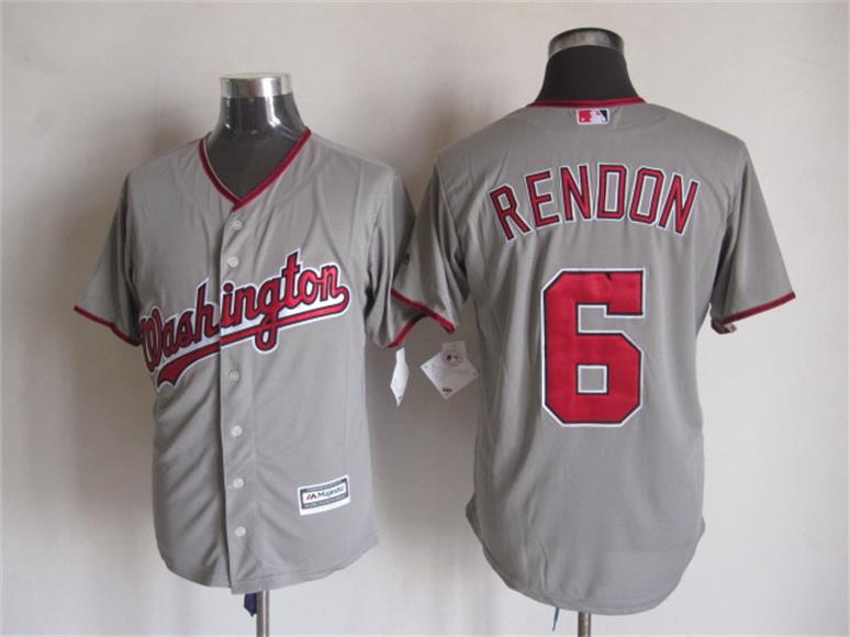 Washington Nationals 6 Anthony Rendon gray majestic men baseball MLB Jersey