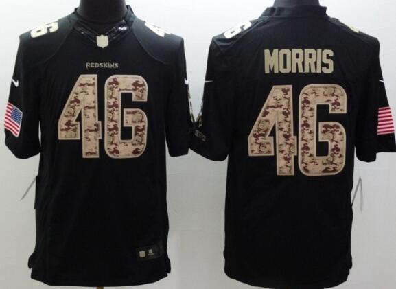 Washington Redskins 46 Alfred Morris Black NFL Light Out usa falg limited Jerseys
