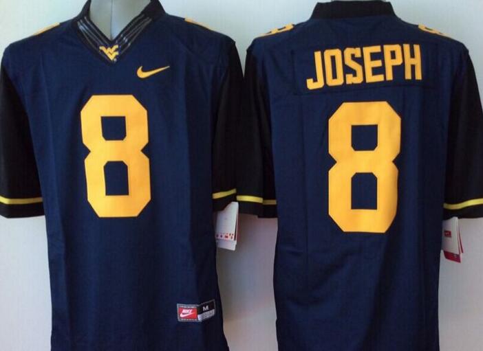 West Virginia Mountaineers 8 joseph blue men NCAA college Football Jerseys
