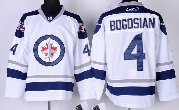 Winnipeg Jets 4 Zach Bogosian white NHL Jerseys