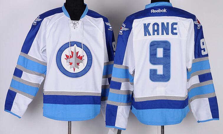 Winnipeg Jets 9 Evander Kane Jersey 9 White men nhl hockey Jersey