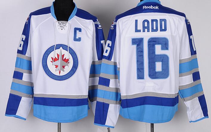 Winnipeg jets 16 Ladd White men nhl hockey Jerseys