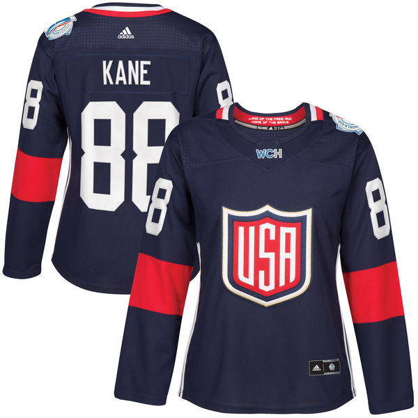 Women United States 2016 World Cup #88 Patrick Kane blue Hockey jerseys