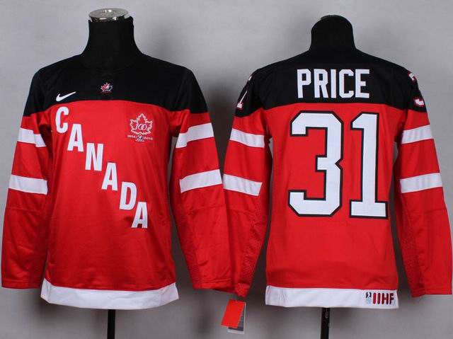 Youth Canada team Carey Price 31 red hockey jerseys 100th