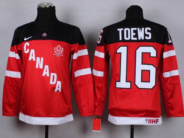 Youth Canada team Jonathan Toews 16 red hockey jerseys 100th
