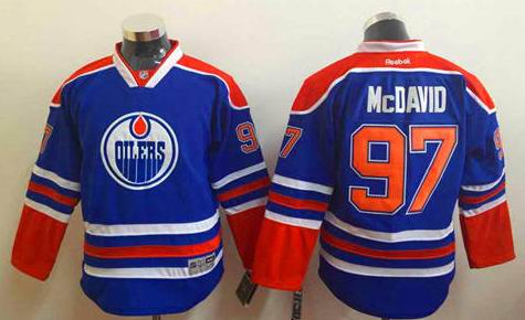 Youth Connor Mcdavid 97 Edmonton Oilers blue Hockey Jersey