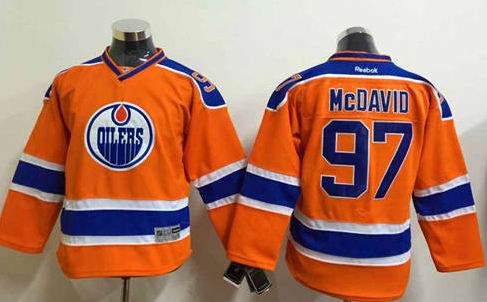 Youth Connor Mcdavid 97 Edmonton Oilers orange Hockey Jersey
