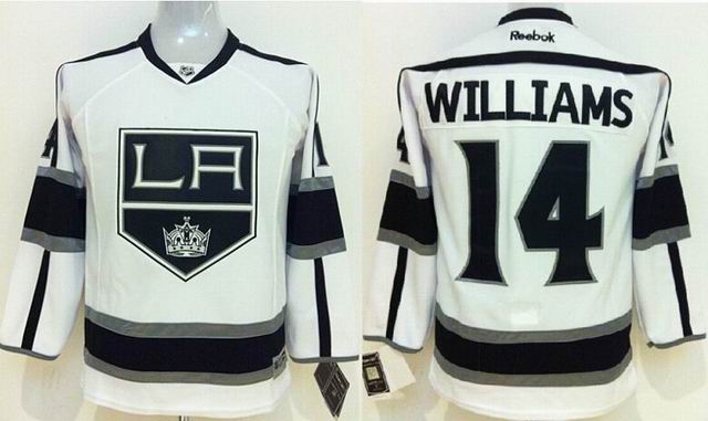Youth Los Angeles Kings Justin Williams 14 white NHL Jersey