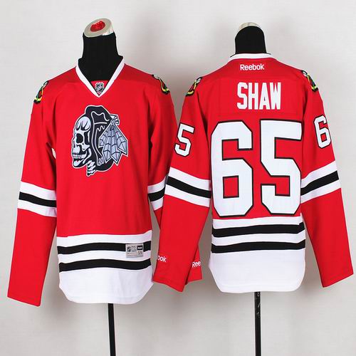 Youth Reebok Chicago Blackhawks Andrew Shaw 65# Red NHL Jerseys(1)