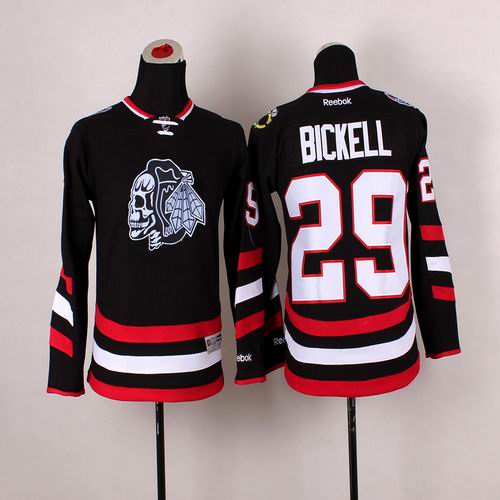 Youth Reebok Chicago Blackhawks Bryan Bickell 29# black nhl Jersey