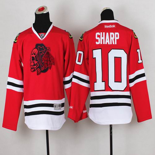 Youth Reebok Chicago Blackhawks Patrick Sharp #10 red ice hockey Jerseys