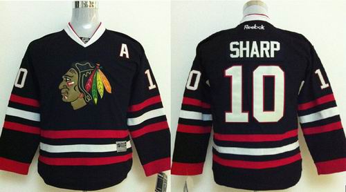 Youth Reebok Chicago Blackhawks SHARP 10 black nhl Jersey