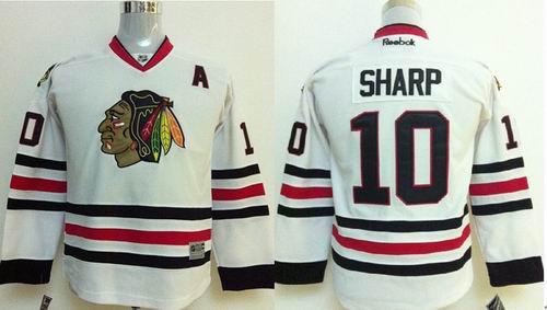 Youth Reebok Chicago Blackhawks SHARP 10 white nhl Jersey