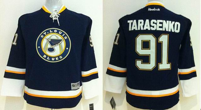 Youth St. Louis Blues #91 Vladimir Tarasenko dark blue NHL Jerseys