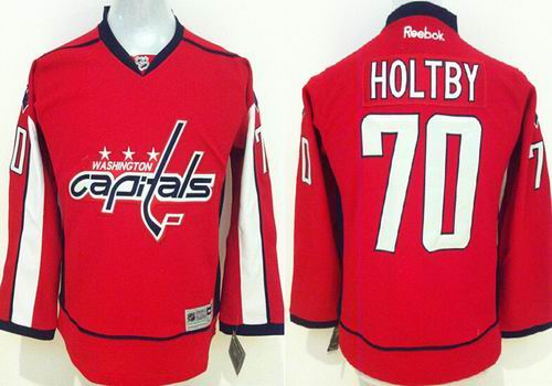 Youth Washington Capitals 70 Braden Holtby red hockey jersey