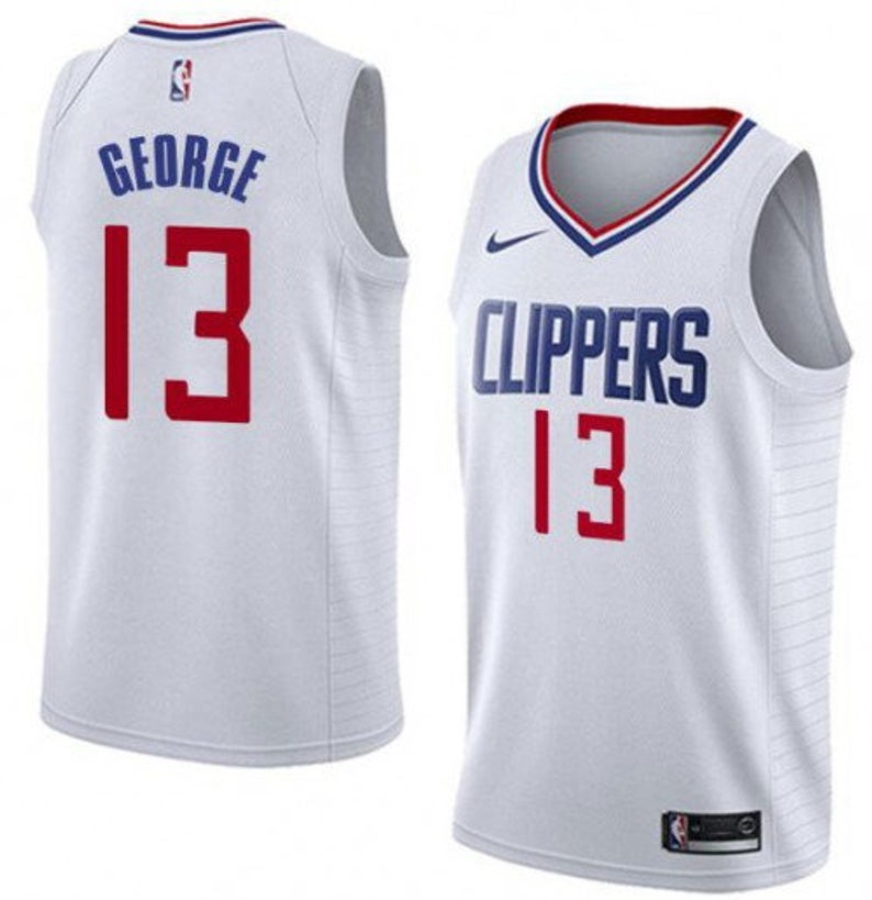 Clippers #13 Paul George White Basketball Swingman Association Edition Jersey