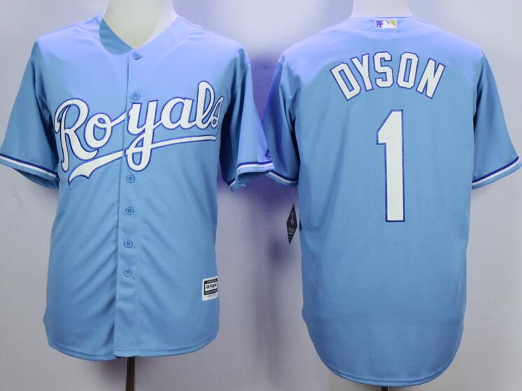 kansas city royals 1 Jarrod Dyson Skyblue majestic men baseball mlb jerseys