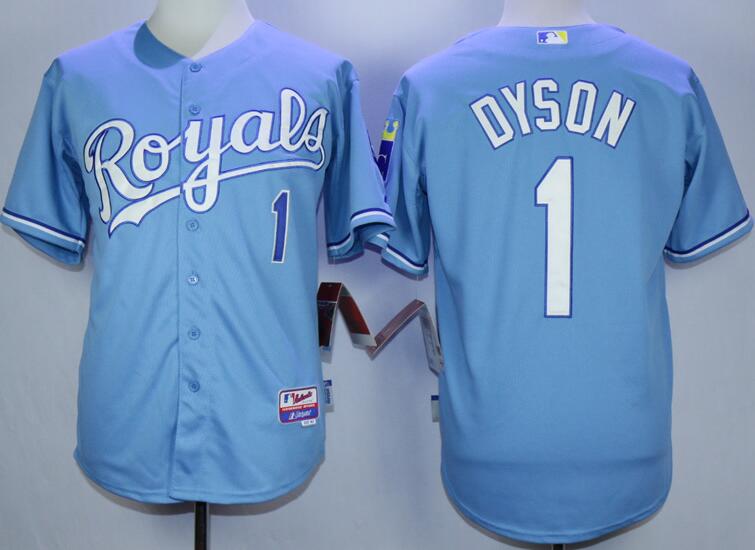 kansas city royals 1 Jarrod Dyson Skyblue men baseball mlb jerseys