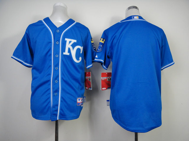kid Kansas Royals blank Blue mlb baseball jersey