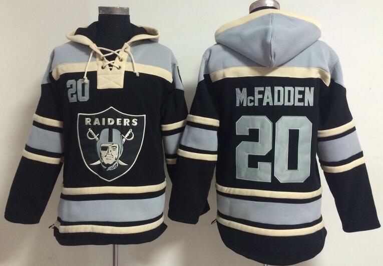 men oakland raiders 20 Nate Allen black football nfl Hooded Hoodies