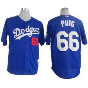mlb Los Angeles Dodger 66 Puig kids blue jersey